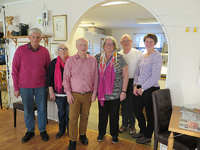 Fra venstre. Thor Marthinussen, Anne Marie Kviserud, Roy Arne Olsen, styreleder, Berit Hissingby, Graham Nelson, Kari Brattås. (Rein Lae Solberg, ikke med på bildet)